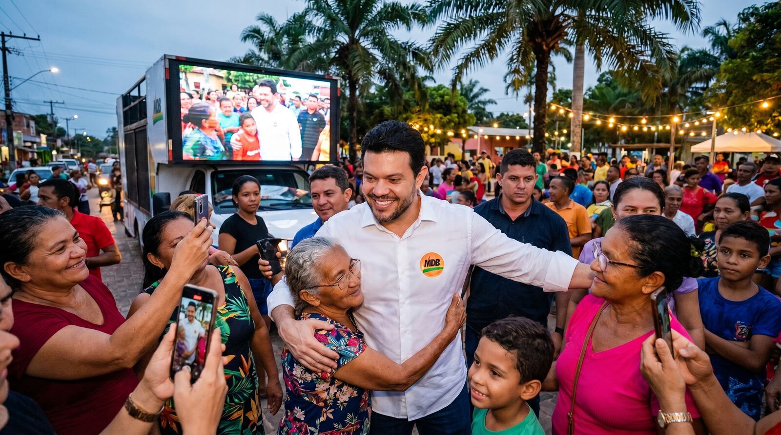 Acácio com o povo
