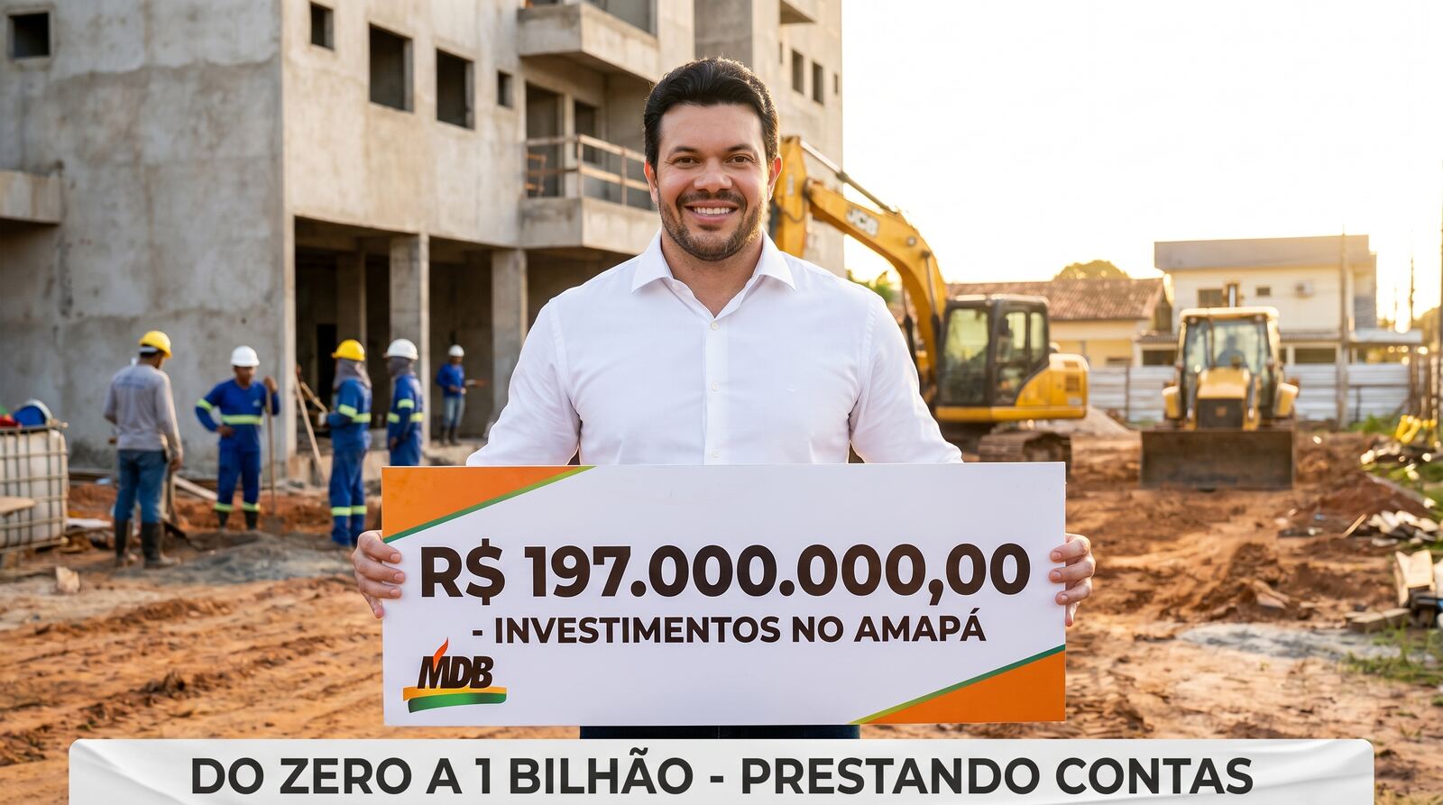 Acácio com cheque gigante