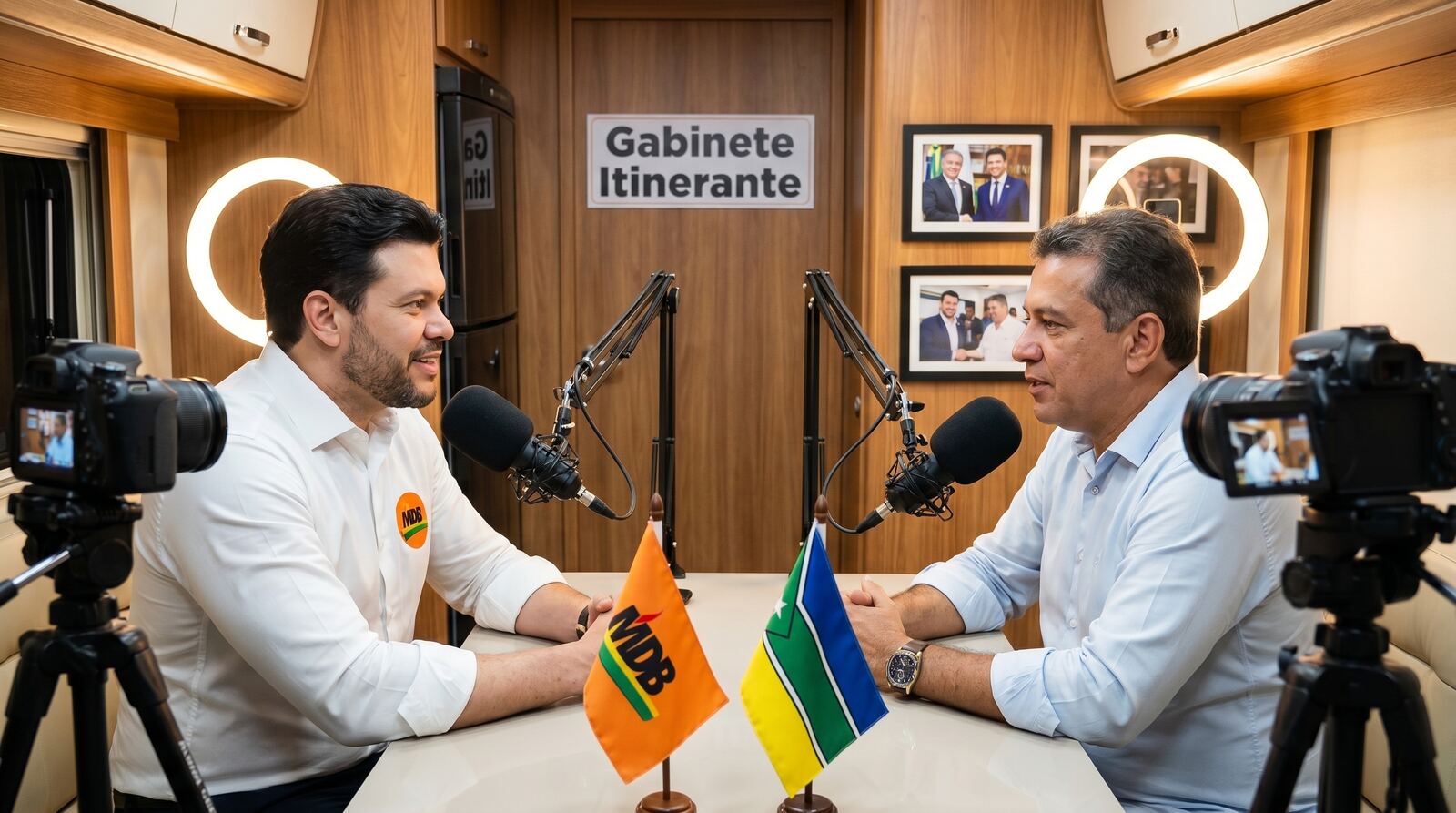 Acácio podcast com prefeito